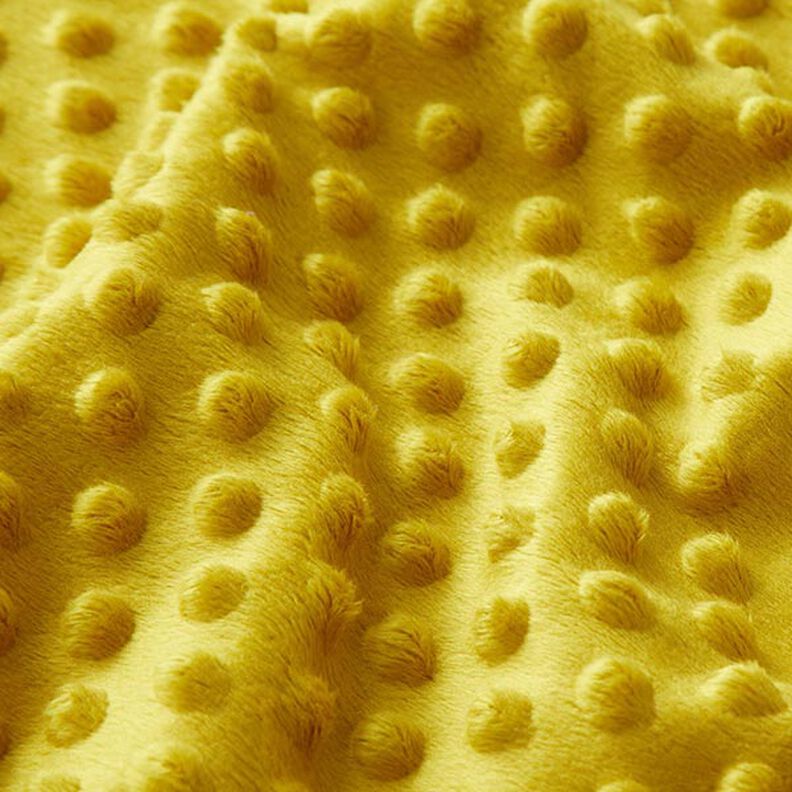 Tecido polar fofinho pintas gravadas – amarelo-caril,  image number 2