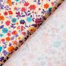 Tecido de algodão Popelina Flores coloridas – bege claro/lavanda,  thumbnail number 4