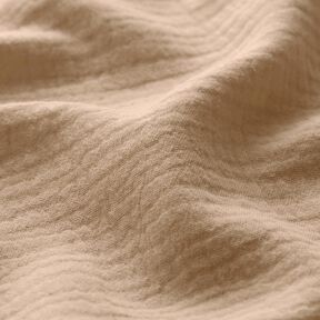 Musselina/ Tecido plissado duplo – bege escuro, 