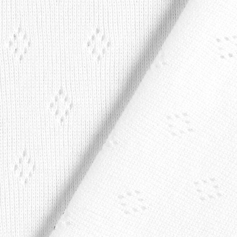 Jersey malha fina com padrão perfurado – branco,  image number 3