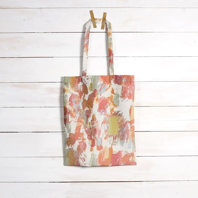 Tecido para decoração Gobelina arte abstrata – bege claro/uvas brancas,  image number 6