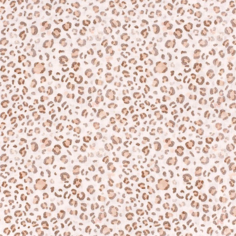 Musselina/ Tecido plissado duplo Aguarela Leo Impressão Digital – marfim,  image number 1