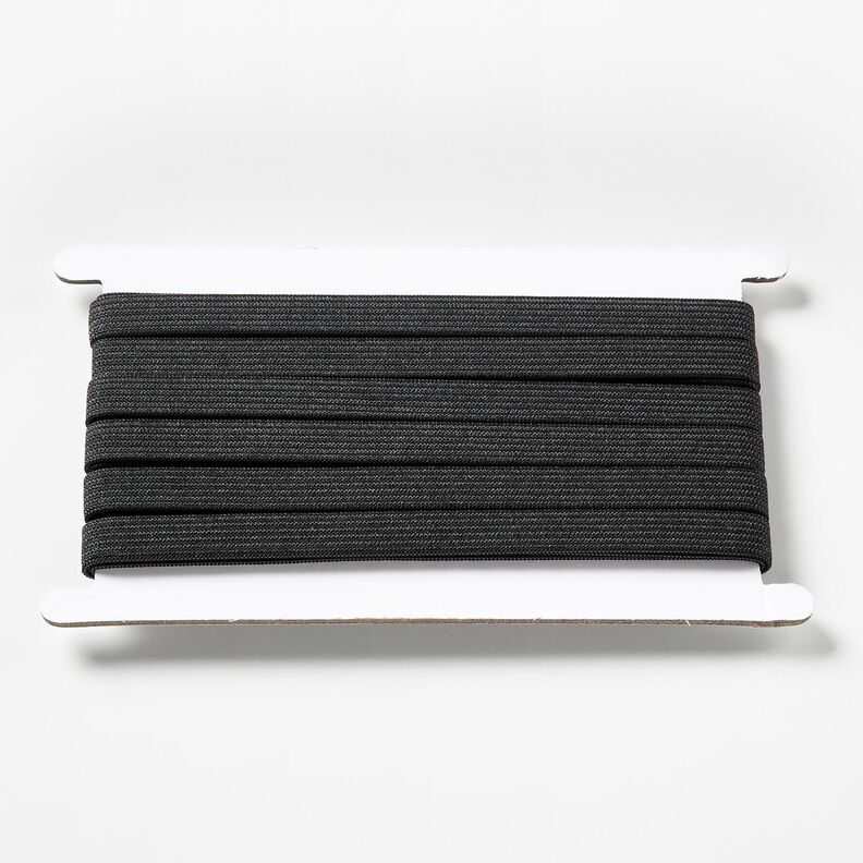 Fita elástica lisa [5 m | 10 mm] – preto,  image number 1