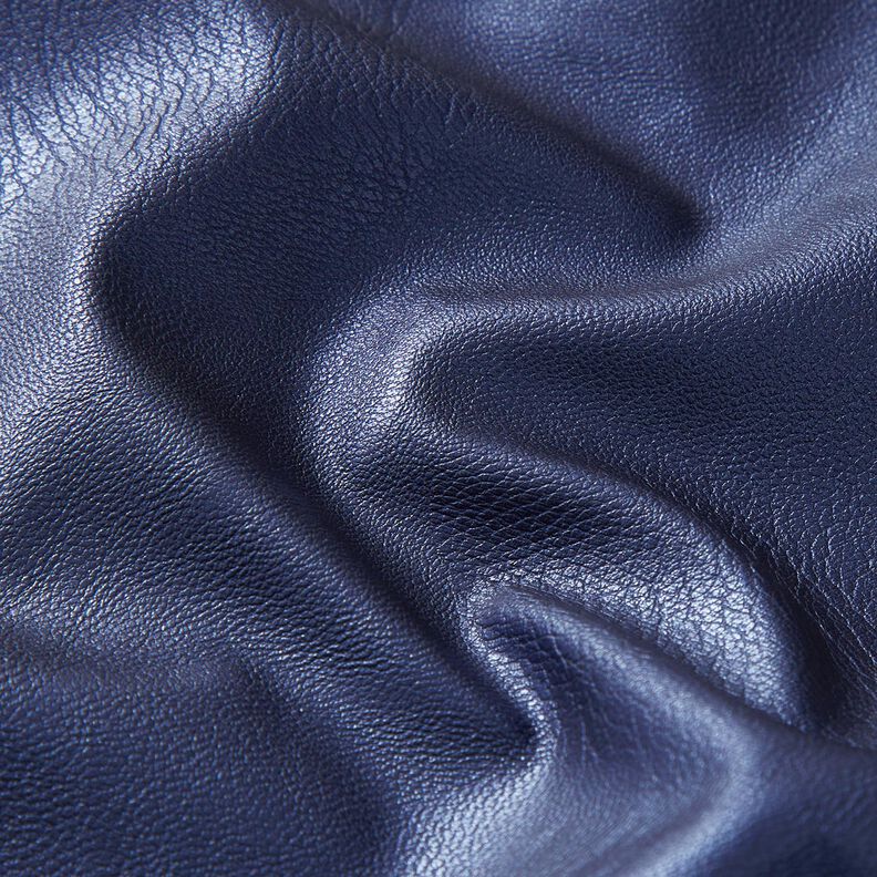 Stretch Imitação de pele Metálico – azul-marinho,  image number 2