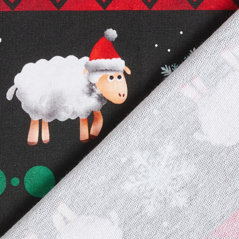 French Terry Sweat de verão Määährry Christmas | Glitzerpüppi – preto/cor de malagueta,  image number 4