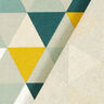 Tecido para decoração Meio linho Panamá Triângulos – verde,  thumbnail number 4