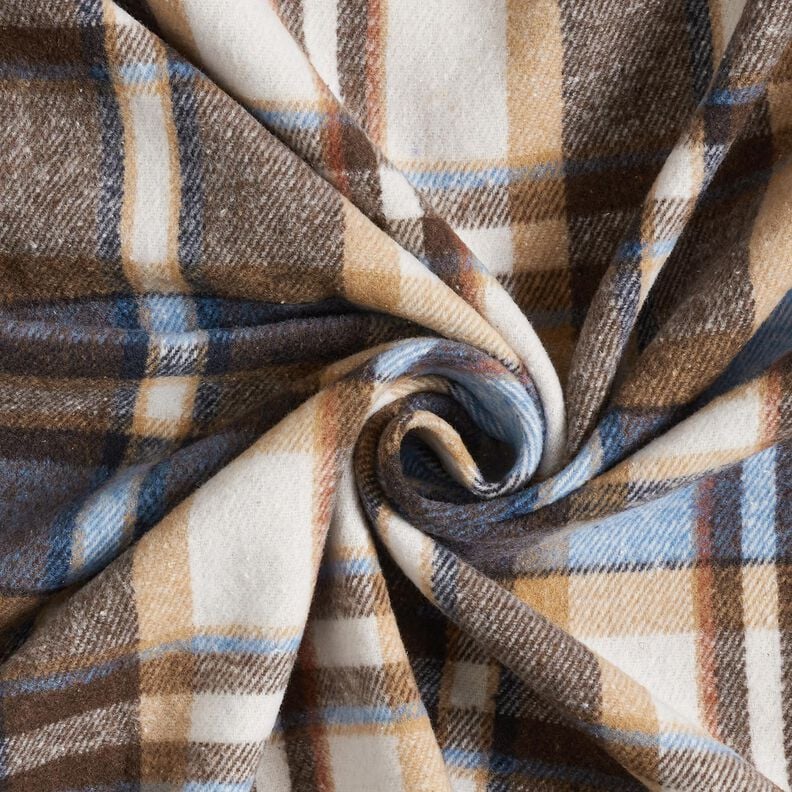 Flanela para sobretudos Xadrez | Katia Fabrics – azul real/castanho escuro,  image number 3