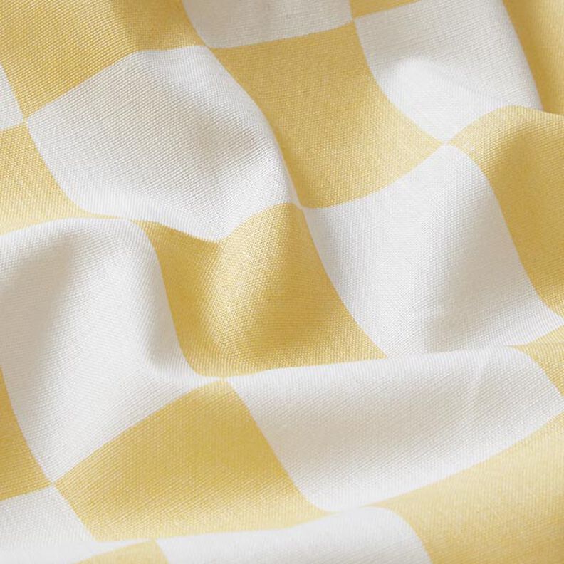 Tecido de algodão Cretone Xadrez abstrato – branco/amarelo-baunilha,  image number 2