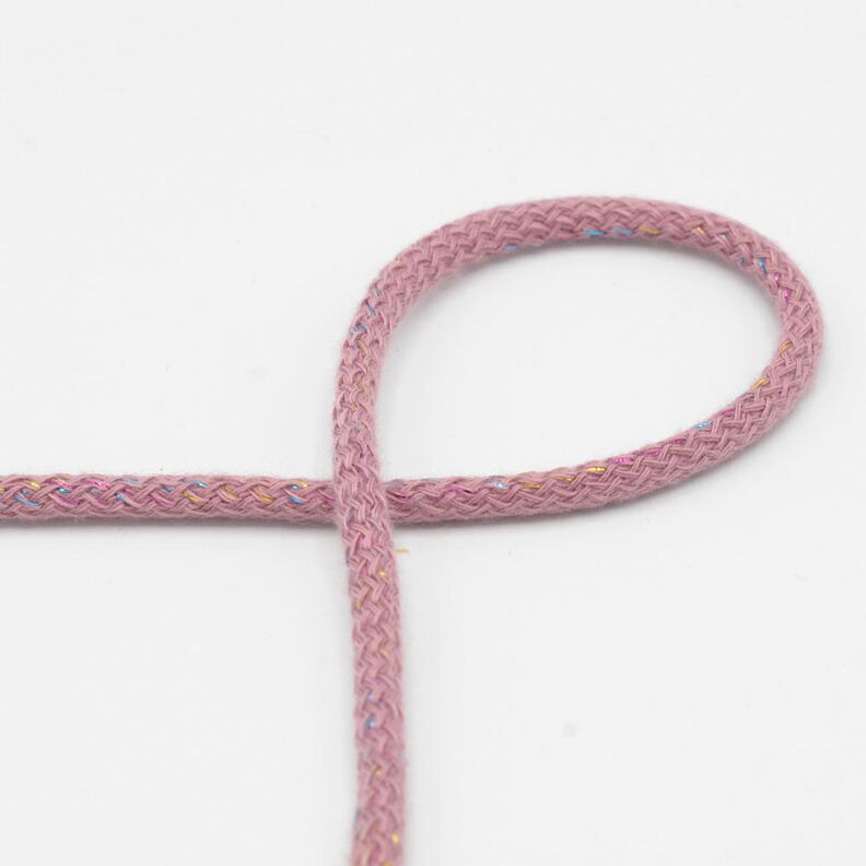 Cordão de algodão Lurex [Ø 5 mm] – rosa-velho escuro,  image number 1