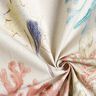 Tecido para decoração Meio linho Panamá Corais coloridos – taupe claro/azul marinho,  thumbnail number 3
