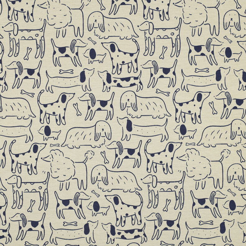 Jersey de algod&atilde;o C&atilde;es | by Poppy &ndash; an&eacute;mona/azul-marinho,  image number 1