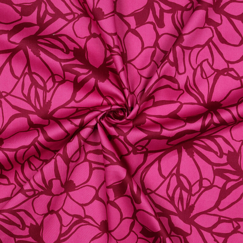 Cetim de algodão Magnolia | Nerida Hansen – rosa intenso/vermelho escuro,  image number 3