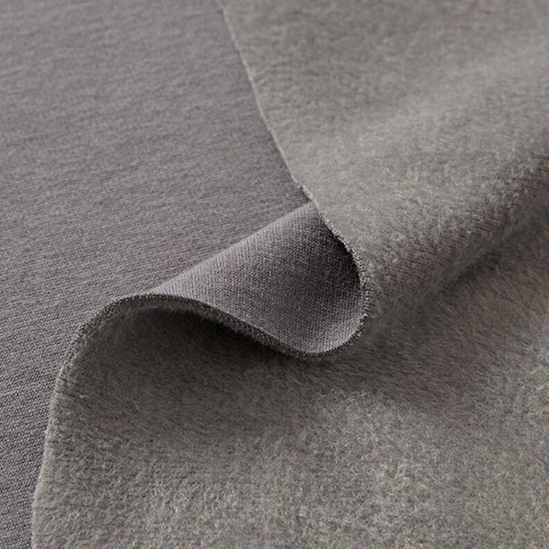 Tecido polar alpino Sweater aconchegante Liso – cinzento escuro,  image number 4
