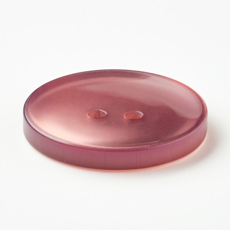 Botão de 2 furos brilhante [Ø 25 mm] – rosa-velho escuro,  image number 2