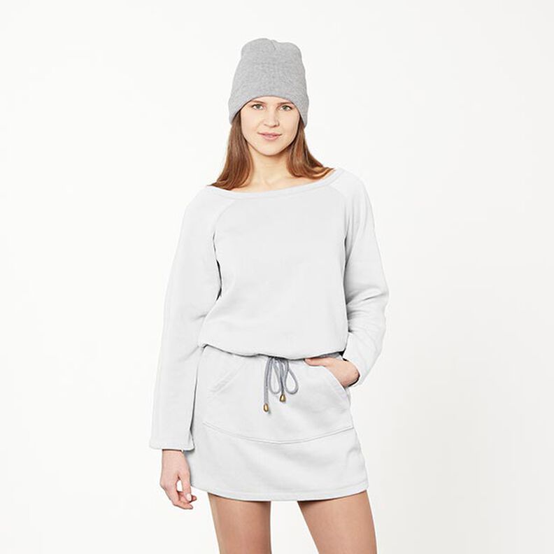 GOTS French Terry Sweat de ver&atilde;o | Tula &ndash; branco,  image number 5