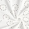 Tecido de algodão Bordado inglês floral – branco,  thumbnail number 3