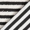 Tecido de malha Riscas brilhantes com lantejoulas – branco sujo/preto,  thumbnail number 4