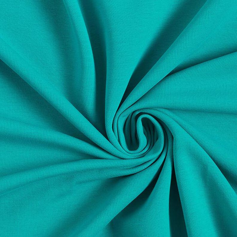 Sweat de algodão leve liso – verde esmeralda,  image number 1