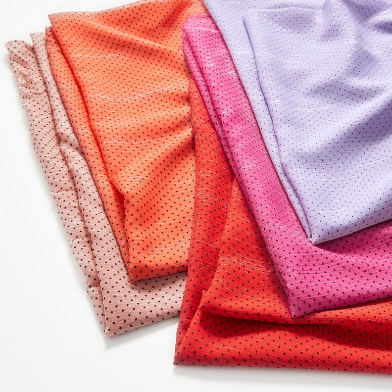 Chiffon Riscas brilho e Pintinhas – púrpura,  image number 5