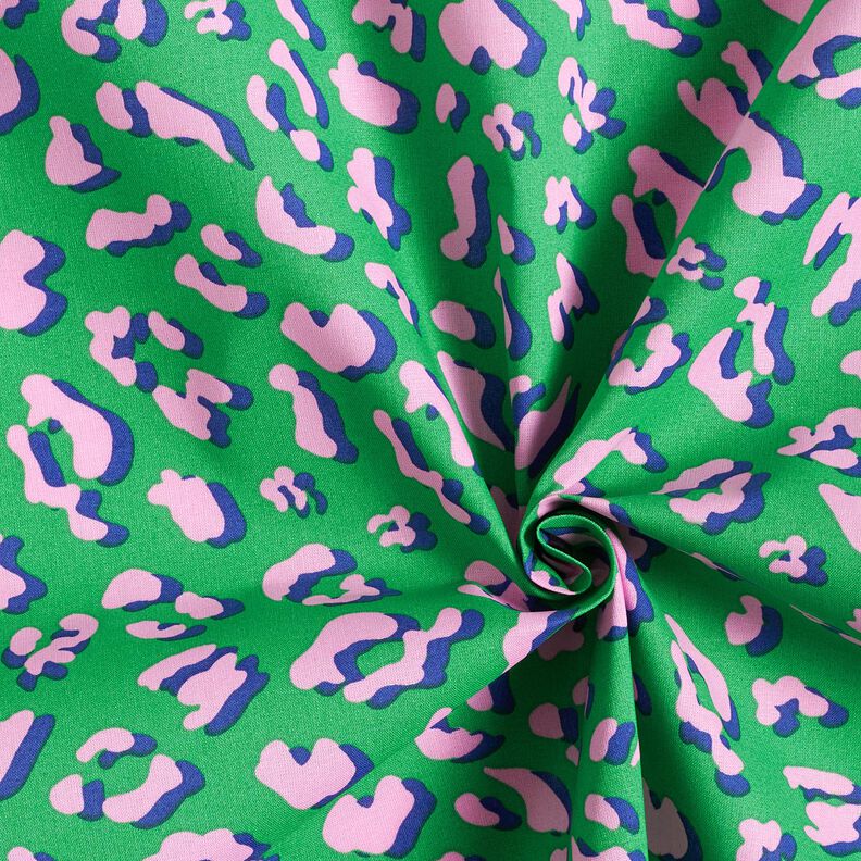 Algodão revestido Leo abstrato | Poppy Fabrics – verde/rosa,  image number 3