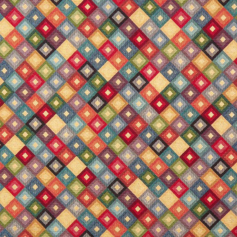 Tecido para decoração Gobelina losangos coloridos lurex,  image number 1