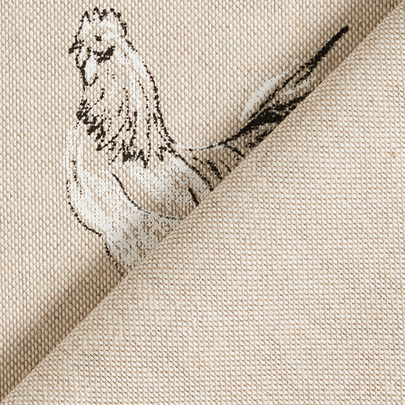 Tecido para decoração Meio linho Panamá Galinhas – natural,  image number 4