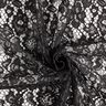 Tecido de renda às flores com rebordo arredondado em ambos os lados – preto,  thumbnail number 4