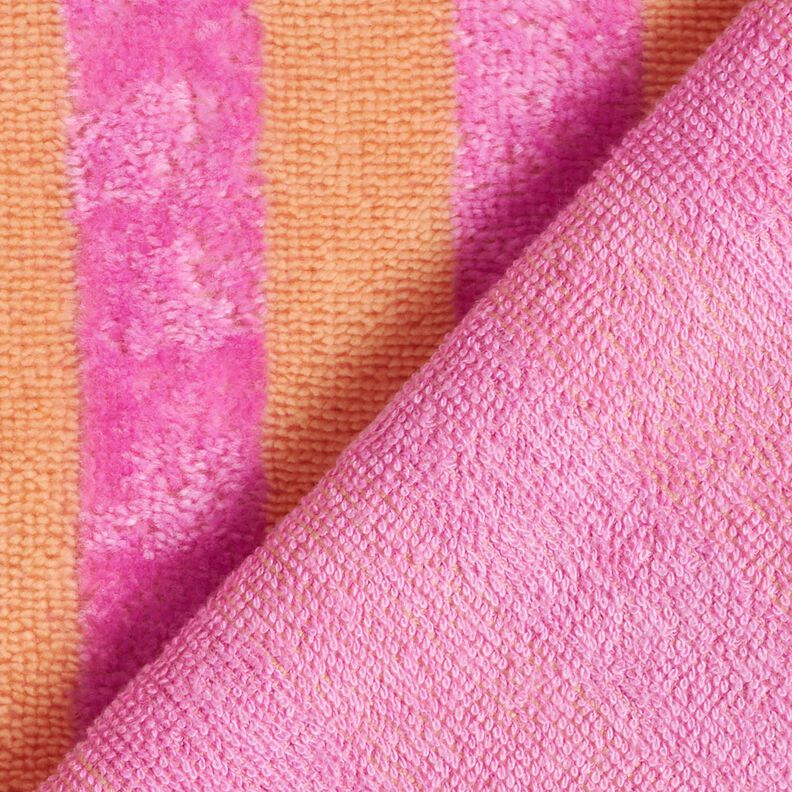 Tecido turco Bambu Riscas grossas &ndash; laranja-claro/pink,  image number 5