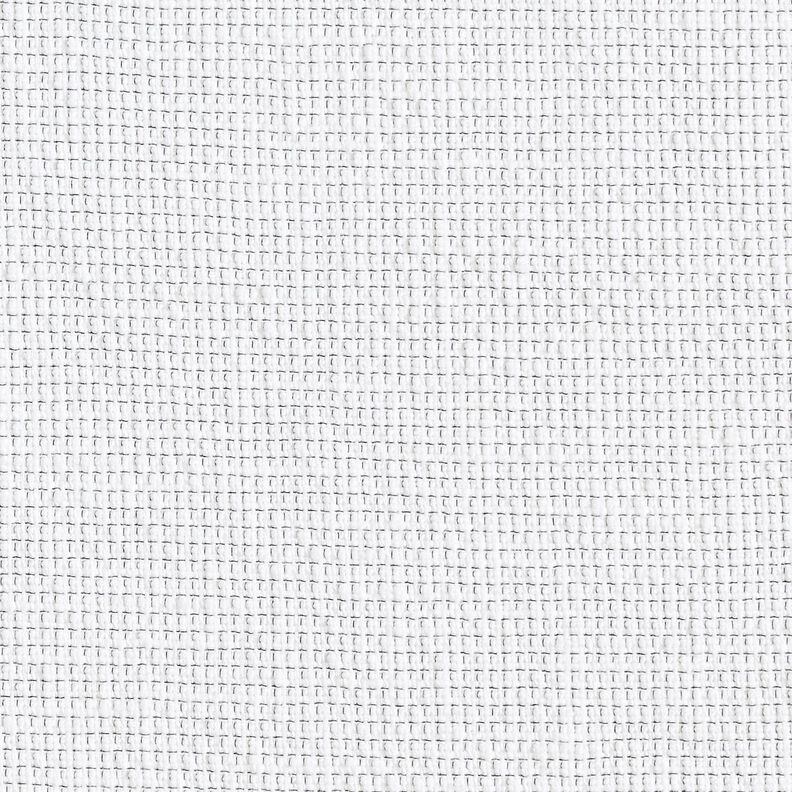 Tecido de algodão Bouclé Quadrados – branco,  image number 4