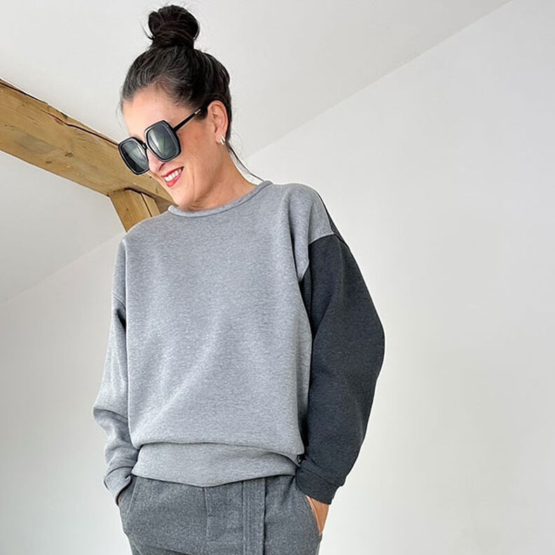 FRAU ZORA Sweater estilo oversize com faixa larga na bainha | Studio Schnittreif | XS-XXL,  image number 3