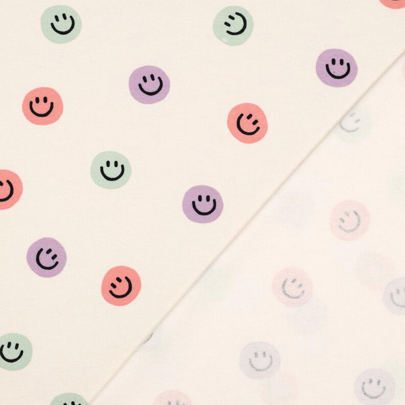 Flanela de algodão Smilies | Poppy Fabrics – marfim/rosa embaçado,  image number 3