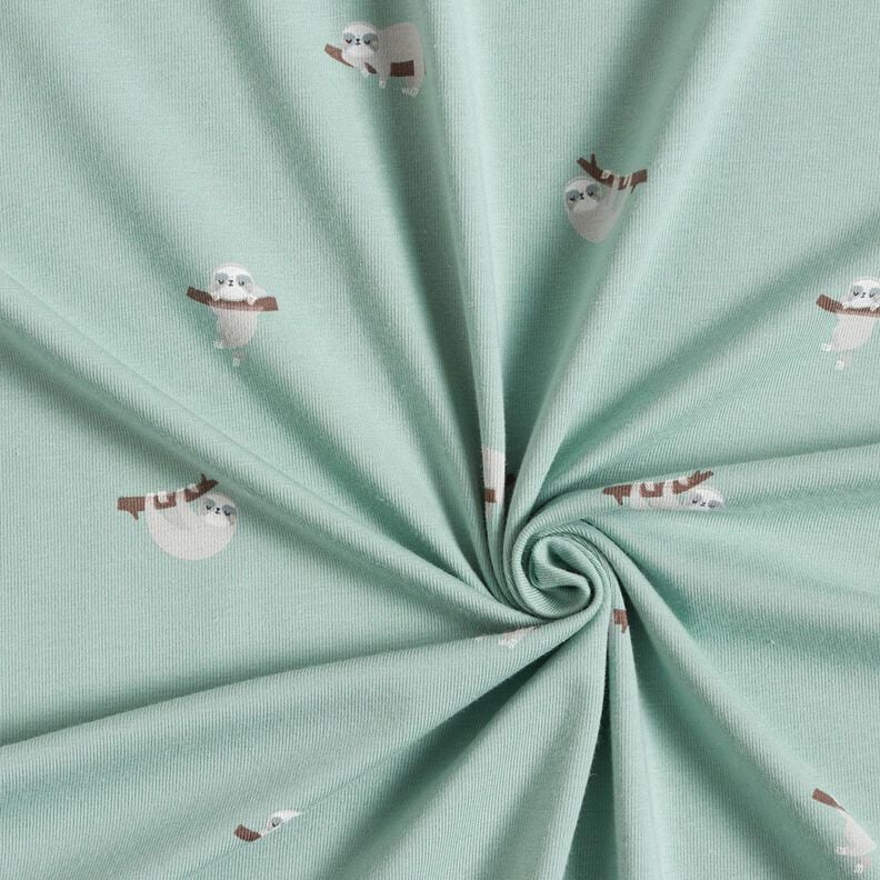 Jersey de algodão Preguiças – menta clara,  image number 3