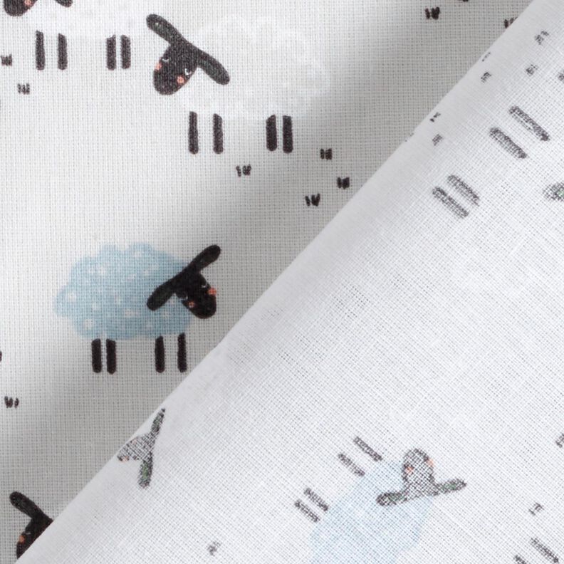 Popelina de algodão Ovelhas no prado – cinzento claro,  image number 4