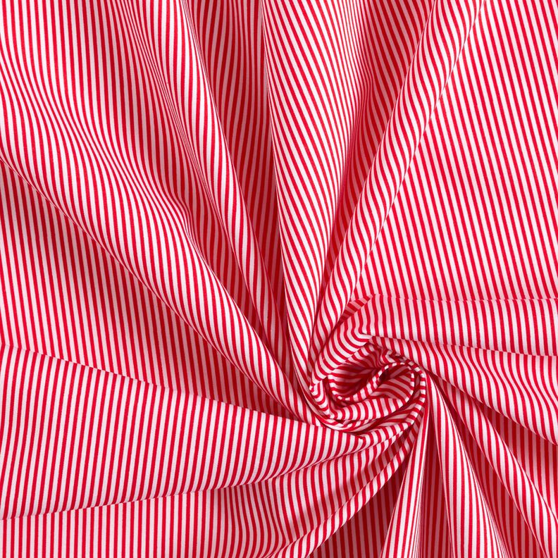 Popelina de algodão Riscas Mini – vermelho/branco,  image number 3
