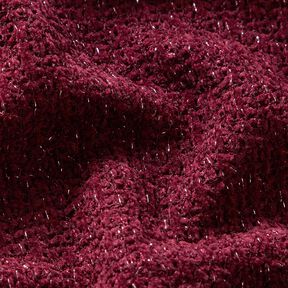 Chenille Malha Jacquard Brilho – bordô/prata metálica, 