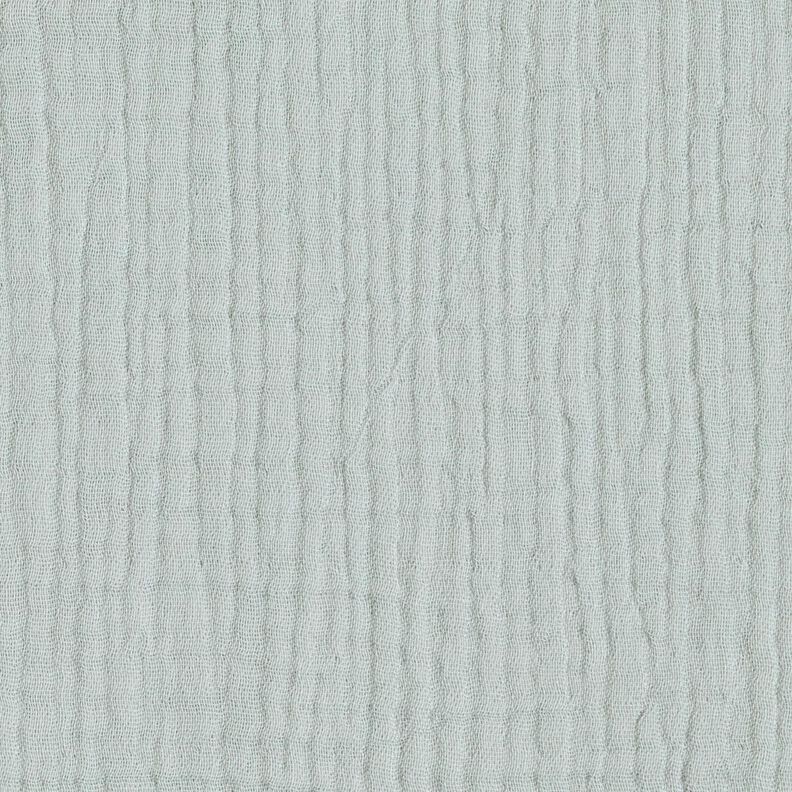 GOTS Musselina de algodão de três camadas – azul-pomba,  image number 1