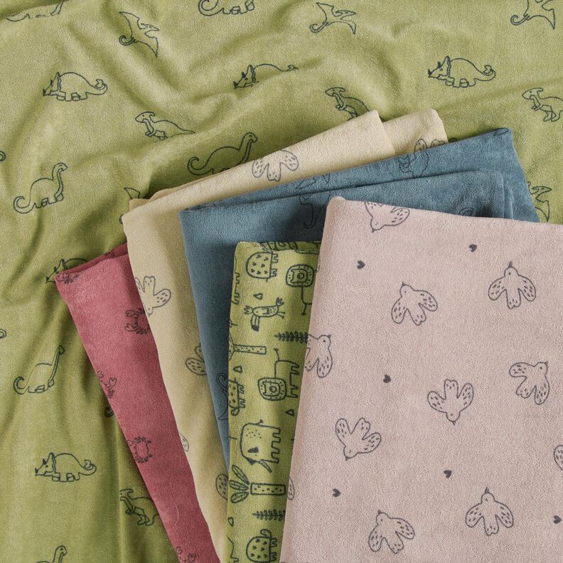 Tecido turco Jersey Passarinhos – amêndoa,  image number 5