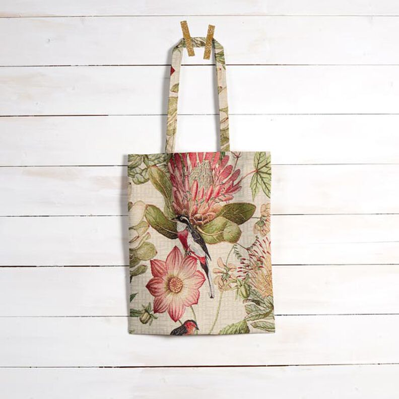 Tecido para decoração Gobelina Pássaros – natural,  image number 8