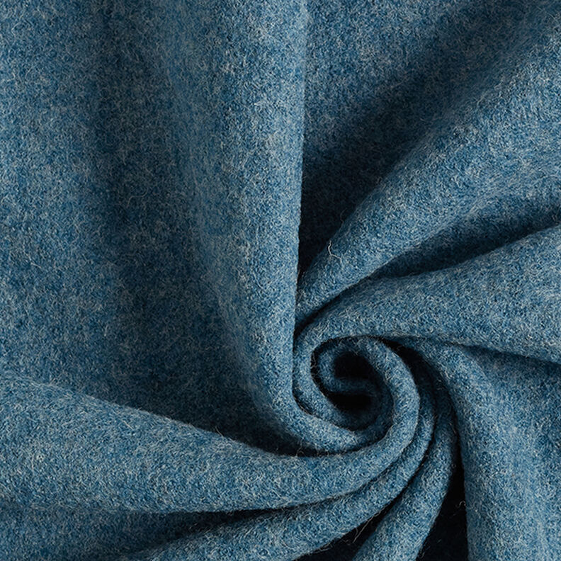 Lã grossa pisoada Melange – azul petróleo claro,  image number 1