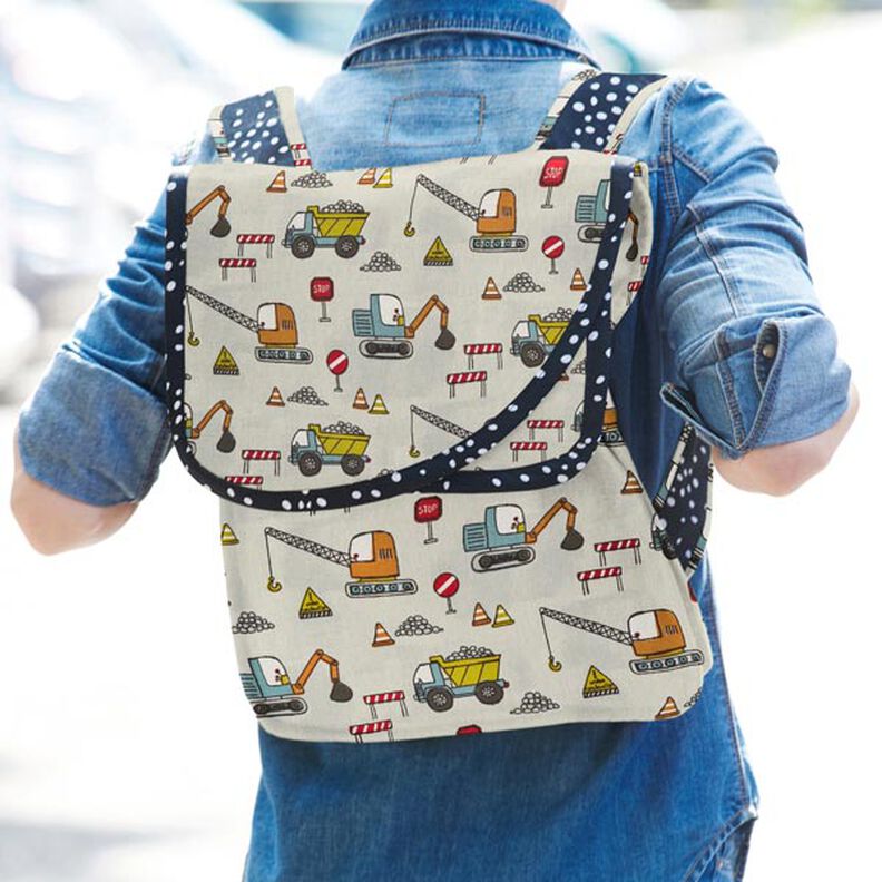 Tecido de algodão Cretone Estaleiro de obras – cinzento,  image number 5