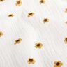 Musselina/ Tecido plissado duplo Girassóis – marfim/ouro velho,  thumbnail number 2