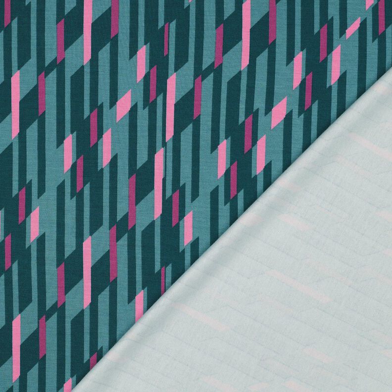 Jersey Romanit Losangos abstratos – azul petróleo/rosa,  image number 4