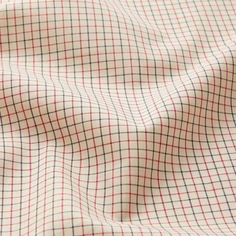 Tecido para camisas Xadrez fino – bege/azul-marinho,  image number 2