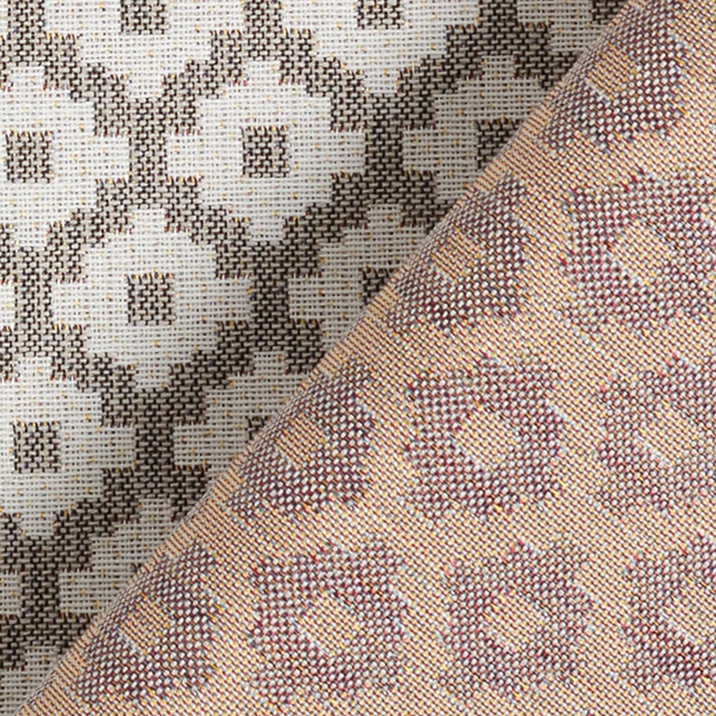 Tecido para exteriores jacquard Losangos – cinzento,  image number 4