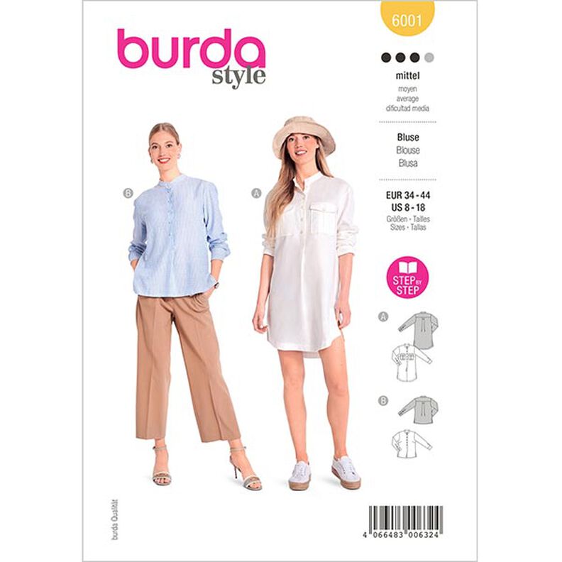 Bluzka, Burda 6001 | 34 – 44,  image number 1
