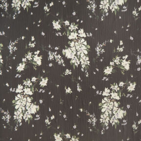 Chiffon Riscas de giz brilhantes Look Batik – preto/branco, 