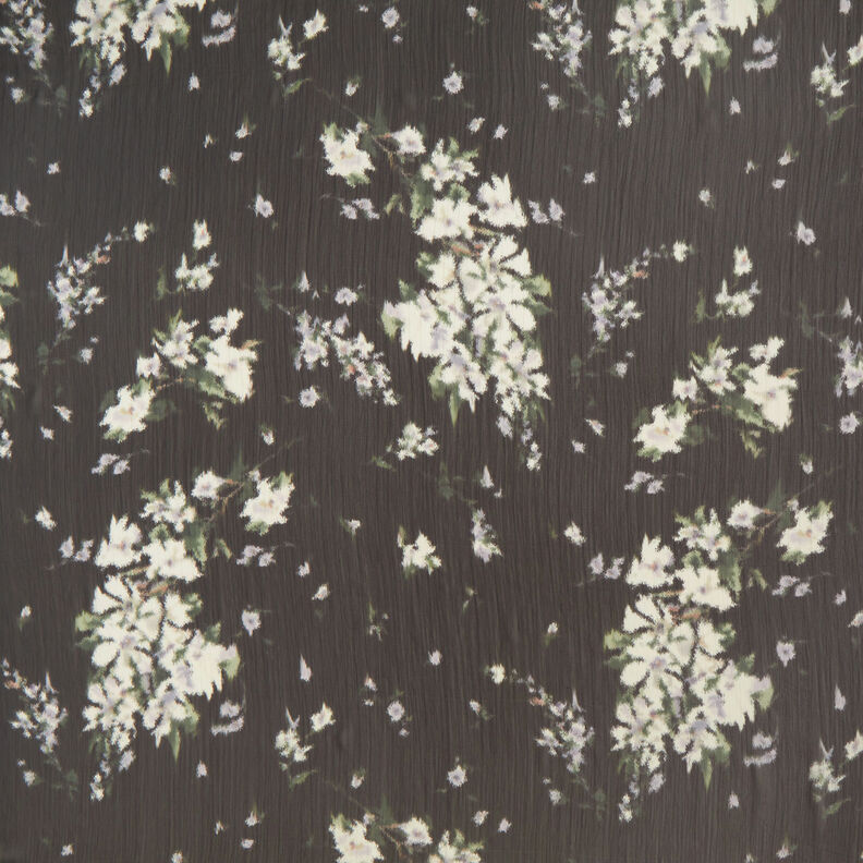 Chiffon Riscas de giz brilhantes Look Batik – preto/branco,  image number 1