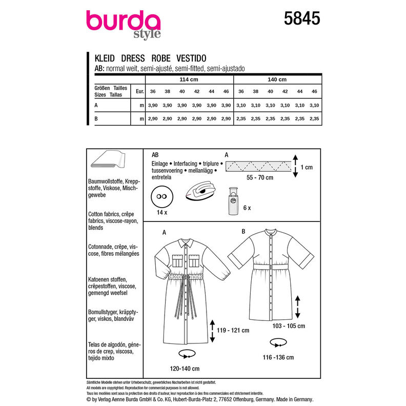 Vestir | Burda 5845 | 36-46,  image number 9