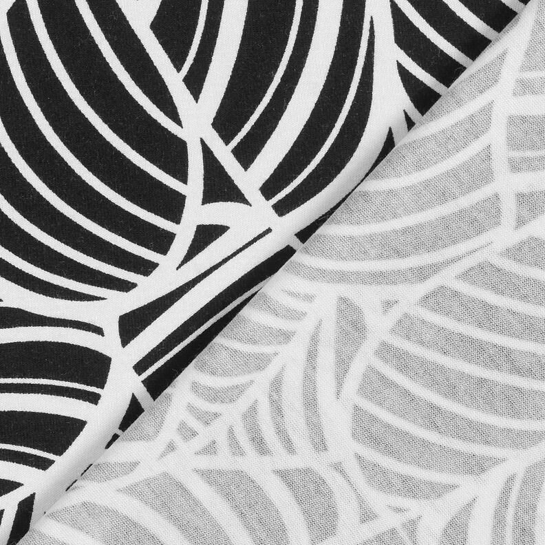 Jersey de viscose Folhas abstratas – preto/branco,  image number 5