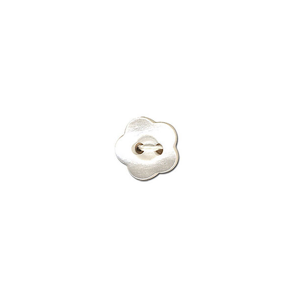 Botão, 2 furos, Flor  – branco sujo,  image number 1